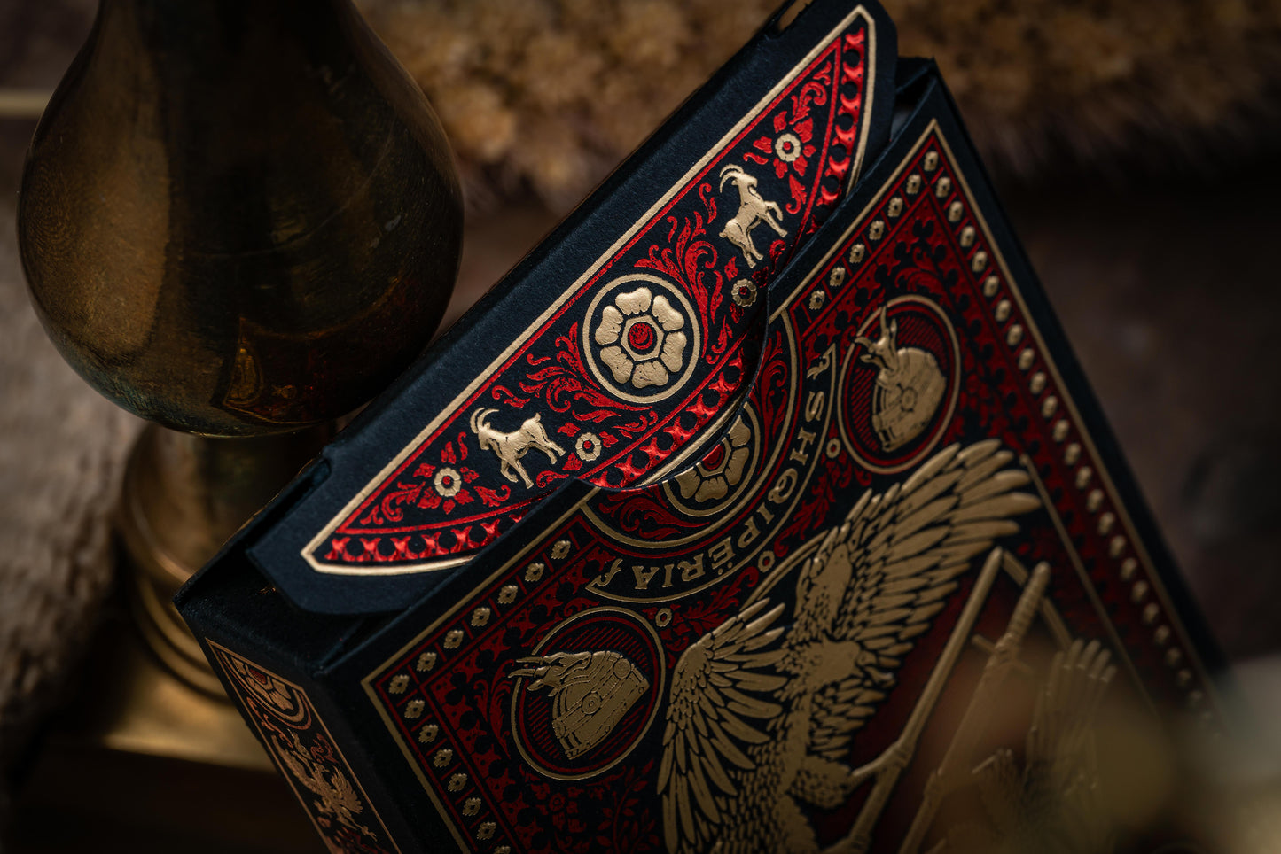 Custom Playing Cards: Skanderbeg of Albania Red & Gold Foiled Gilded Deck