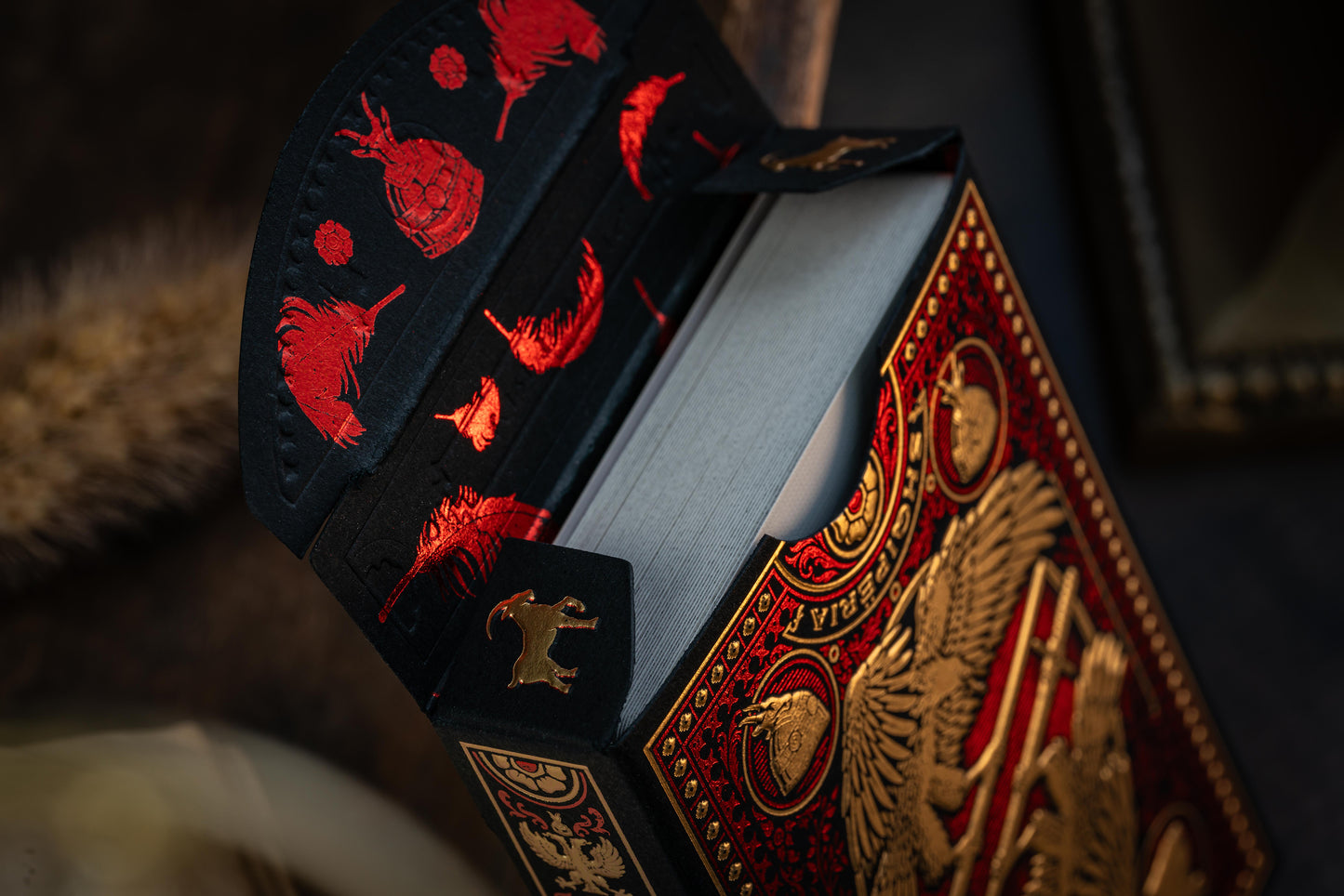 Custom Playing Cards: Skanderbeg of Albania Red & Gold Foiled Gilded Deck