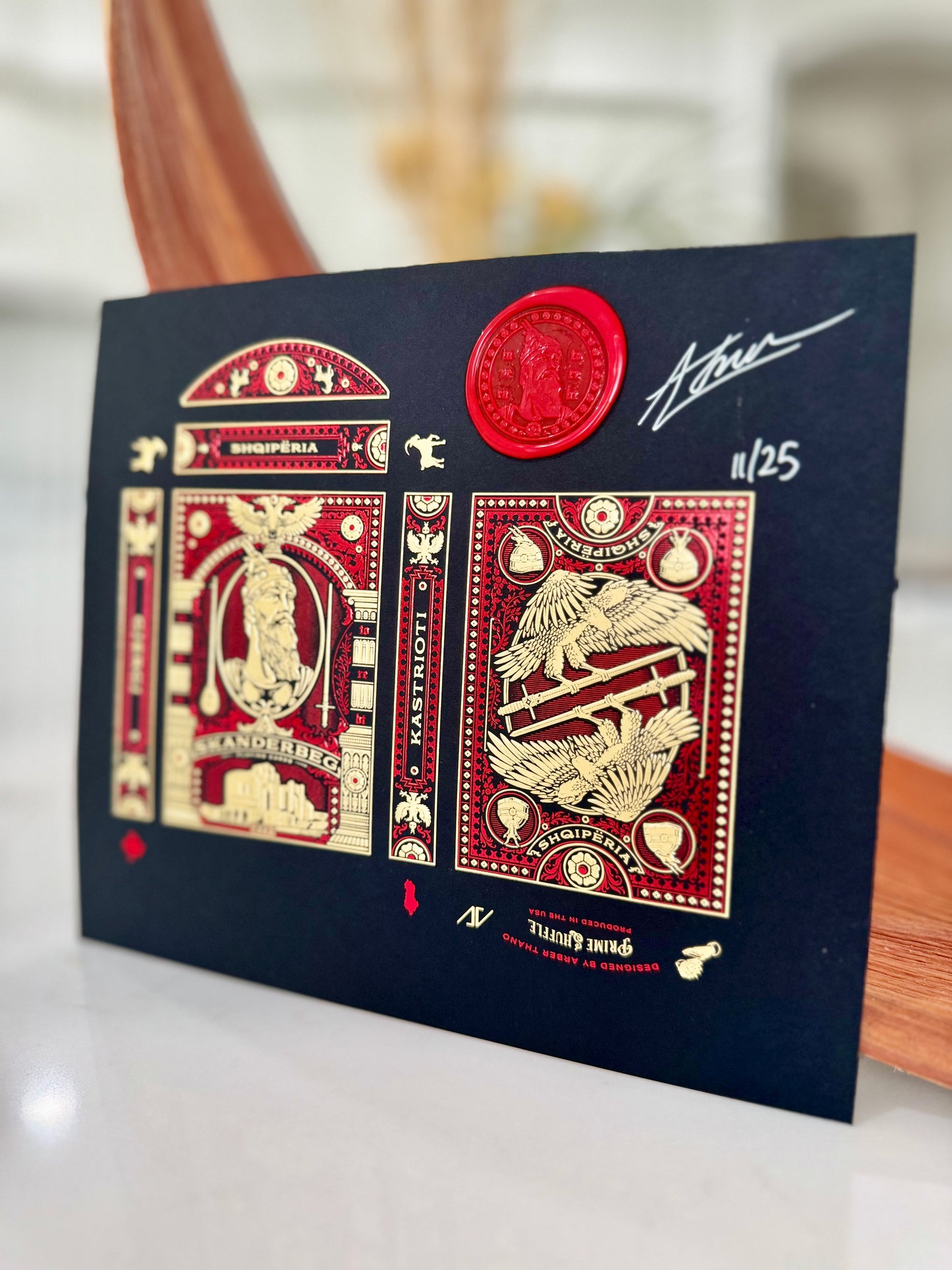 Skanderbeg Red and Gold Foil Tuck Box: Limited Edition Custom Uncut Case