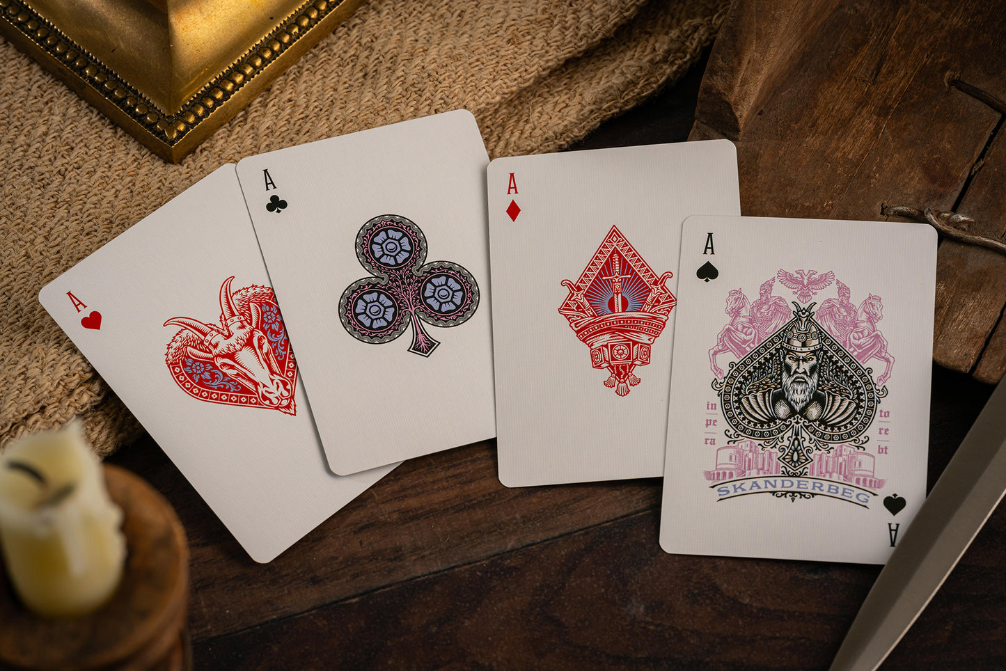 Custom Playing Cards: Skanderbeg of Albania Holographic Foil Deck