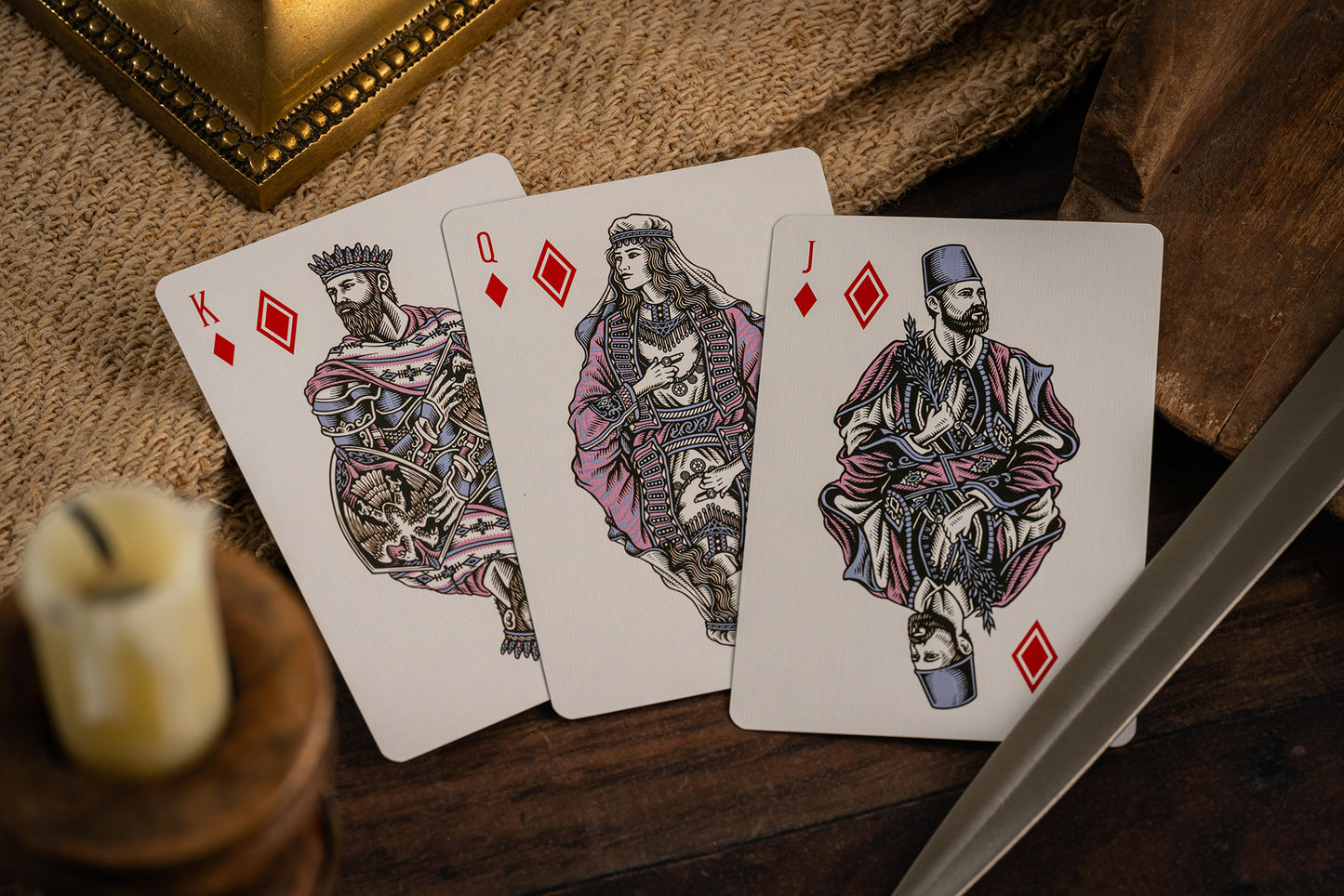 Custom Playing Cards: Skanderbeg of Albania Holographic Foil Deck