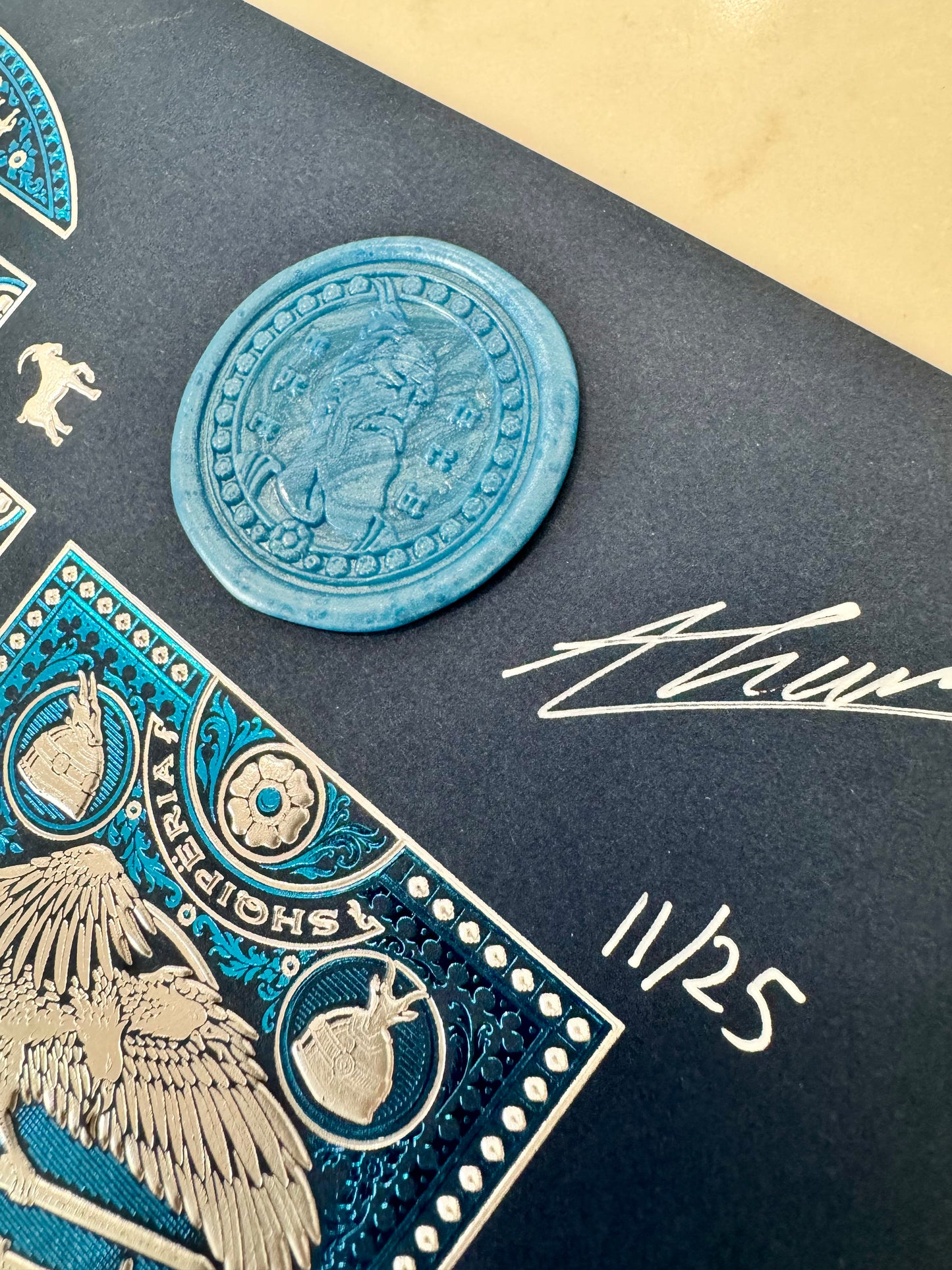 Skanderbeg Blue and Silver Foil Tuck Box: Limited Edition Custom Uncut Case