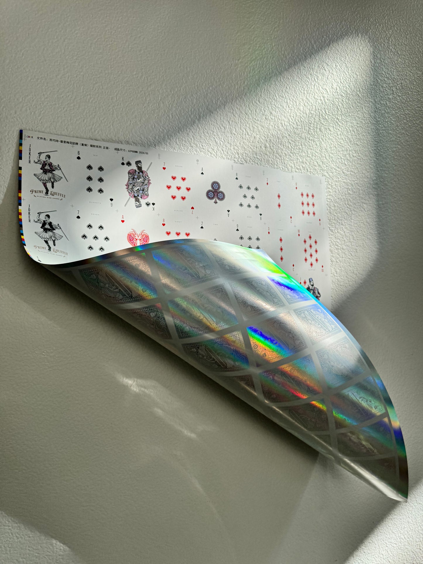 Playing Cards Uncut Sheet: Custom Holographic Warrior Theme Art History