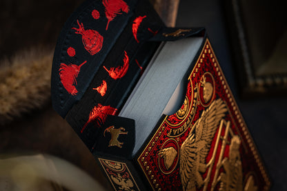 Custom Playing Cards: Skanderbeg of Albania Red & Gold Foiled Gilded Deck