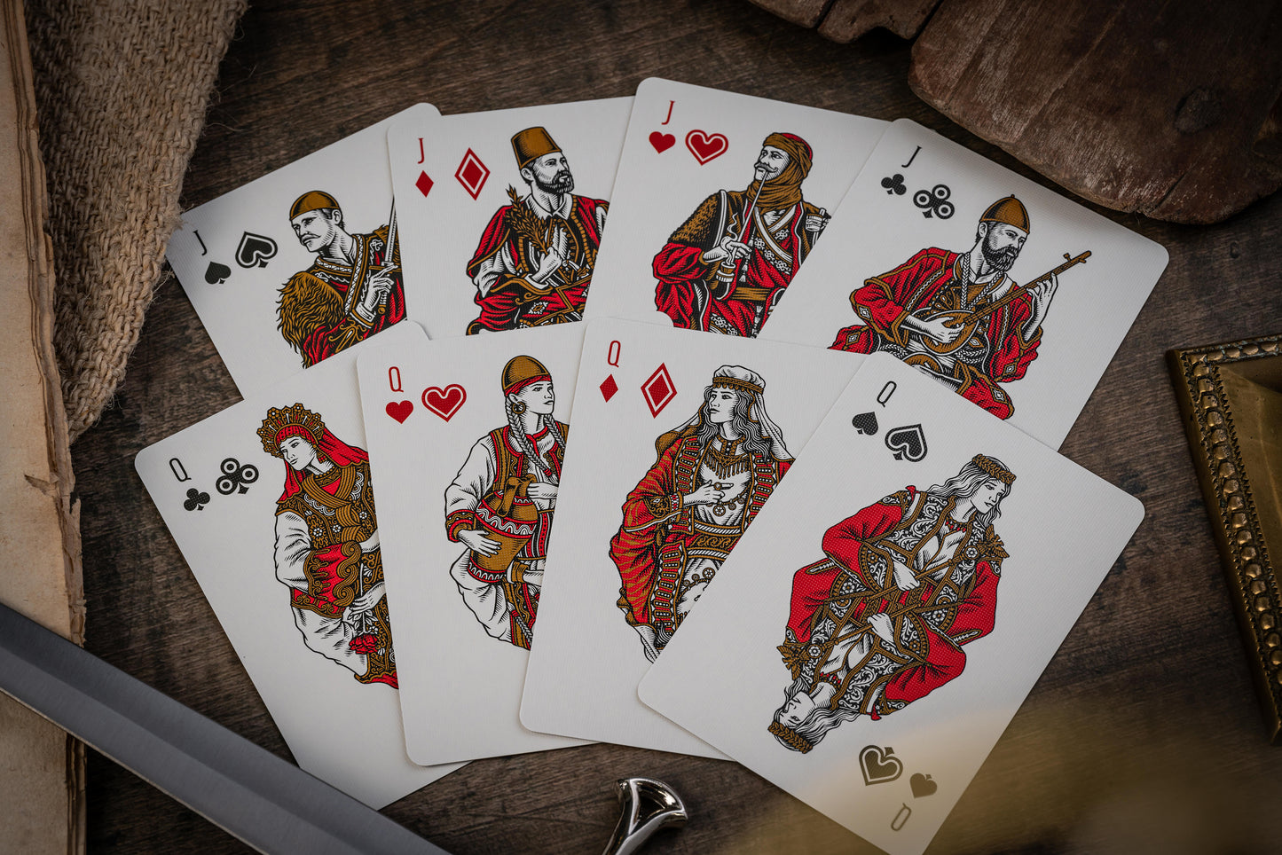 Skanderbeg, Freedom Playing Cards (Red & Gold Foil)