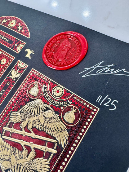 Skanderbeg Red and Gold Foil Tuck Box: Limited Edition Custom Uncut Case