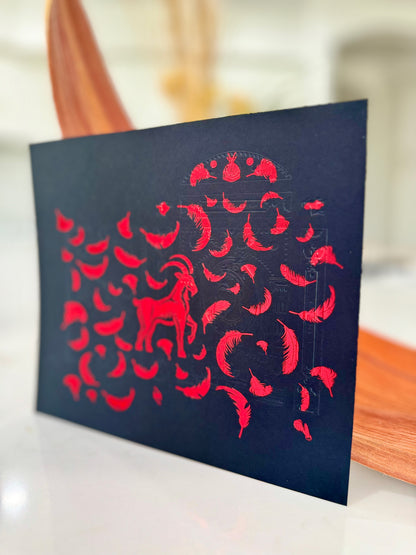 Skanderbeg Red and Gold Foil Tuck Box: Limited Edition Custom Uncut Case