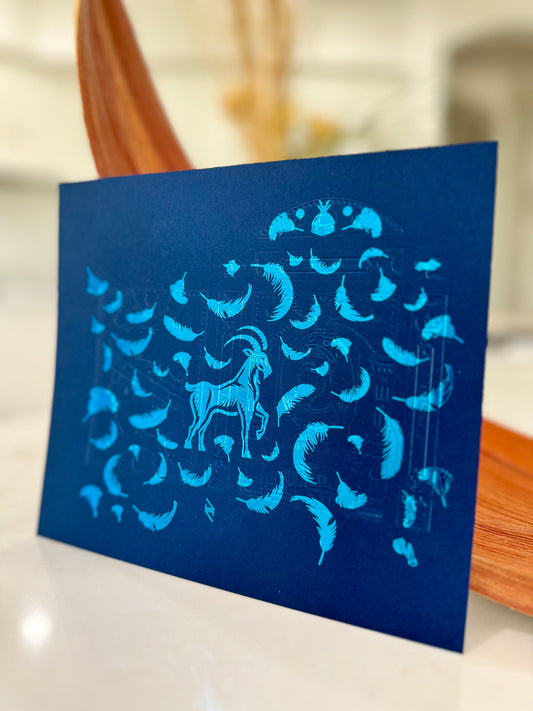Skanderbeg, Un-Cut Tuck Case Sword of Power— Limited to 25 (Blue & Silver Foil)