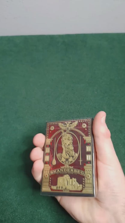 Custom Playing Cards: Skanderbeg of Albania Red & Gold Standard Deck