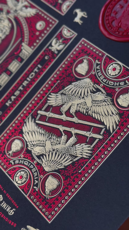 Skanderbeg Red and Gold Foil Tuck Box: Limited Edition Custom Uncut Case